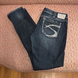Ladies Silver Jeans ~ Skinny ~ Size 30 ✨